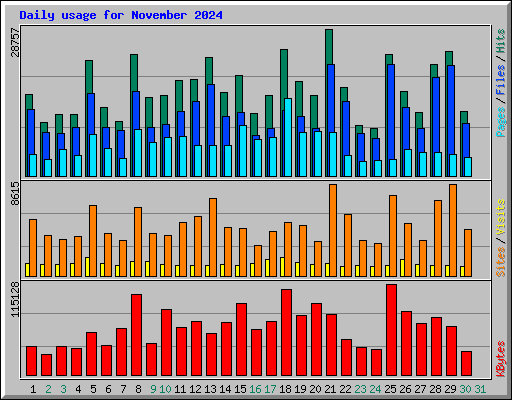 Daily usage for November 2024