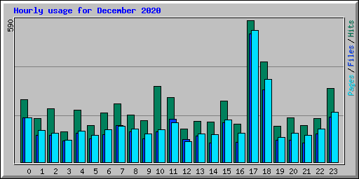 Hourly usage for December 2020