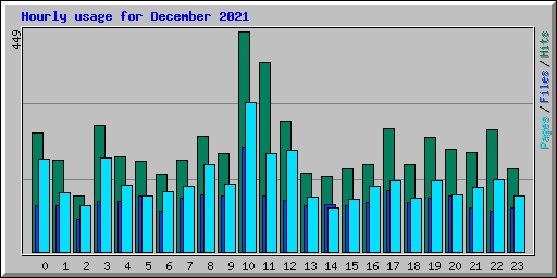 Hourly usage for December 2021