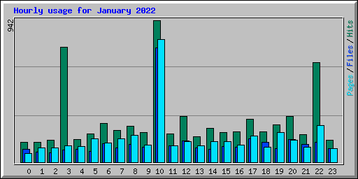 Hourly usage for January 2022