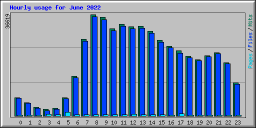 Hourly usage for June 2022