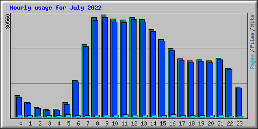 Hourly usage for July 2022