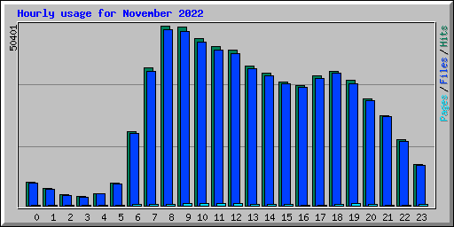 Hourly usage for November 2022