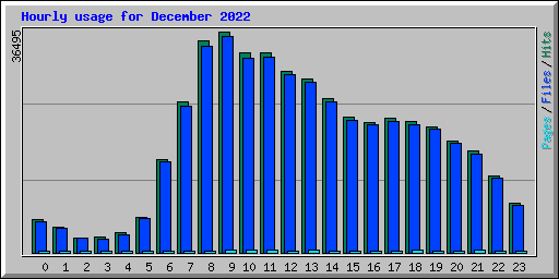 Hourly usage for December 2022