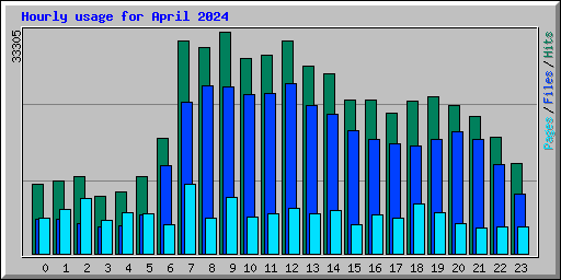 Hourly usage for April 2024