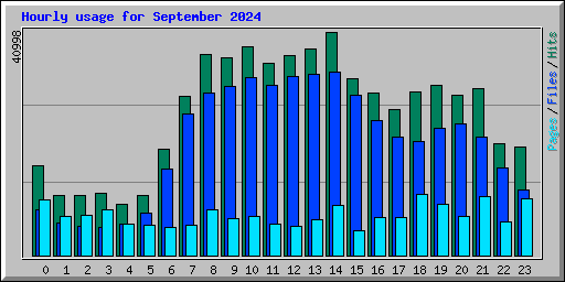 Hourly usage for September 2024