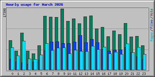 Hourly usage for March 2026