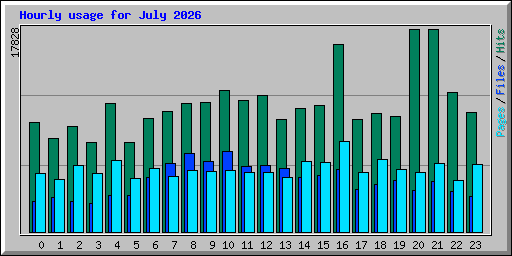 Hourly usage for July 2026